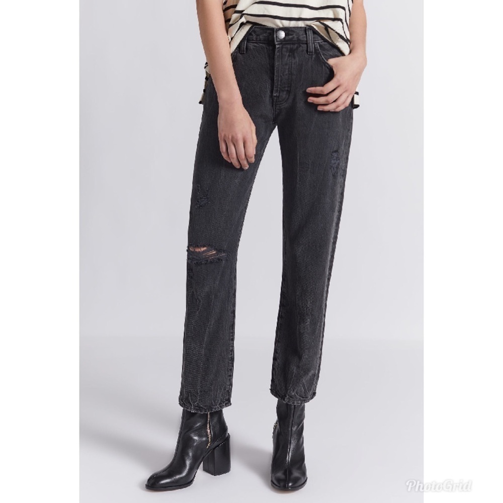 Current/Elliott Original Straight Distressed Jeans Size 29